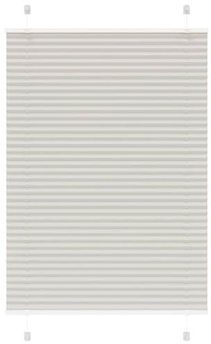 vidaXL Plissee Hellgrau 100x150 cm Stoffbreite 99,4 cm Polyester, Faltrollo, Klemmfix, Plisseerollo, Jalousie, Rollo, Plisseerollo für Fenster