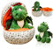 KBIBCK Dino Kuscheltier Ei-Plüsch, 25cm Schlüpfei Dinosaurier Kuscheltier, Plüsch Dinosaurier im Ei, Dinosaurier im Ei Stofftier Plüschtier, Dino Kuscheltier Geschenk für Kinder, Jungen & Mädchen