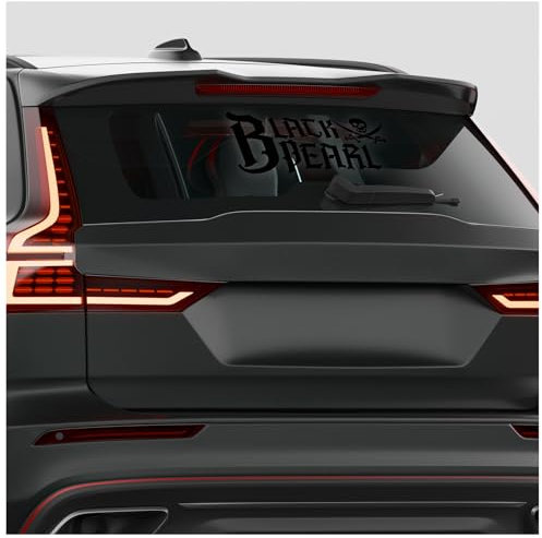 Finest Folia Frontscheibenaufkleber Black Pearl Schriftzug Aufkleber für Windschutzscheibe Heckscheibe Frontscheibe Auto Fahrzeug Dekor Sticker FS142 (Schwarz Glanz, Außenklebend)