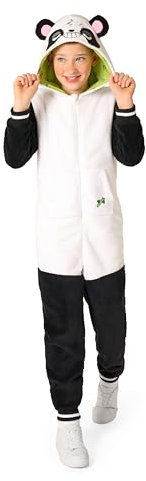 OppoSuits Kinder Einteiliger Pyjamas - Tier-Strampler - Panda Onesie - Weiß