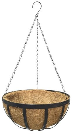 Générique Hanging Plant Basketball, Indoor Flower Pot, Outdoor Planter, Liner Including, Terrace, Porch, Garden, Home Decor, Plant Display, Greenery Accent, 10.04 x 10.04 x 4.72 inches