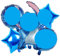 5pcs New 18 Inch Anime Little Blue Foil Balloon, Cartoon Foil Balloon for Birthday Party Decoration Kids Toys, Birthday Party, Baby Shower, Party Supplies & Decorations, Blue