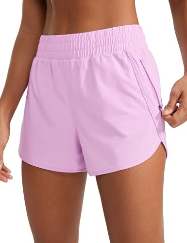 CRZ YOGA Dolphin Laufshorts 8 cm | Hohe Taille, Netzfutter, schnell trocknend, leicht, Reißverschlusstasche, für Damen