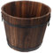 TOYANDONA 1 Pièce Pot De Fleurs en Bois Massif Jardinières Grand pour Les Plantes D'intérieur Pots De Plantes D'intérieur Rustiques Seau Rustique Coffee Bois Carbonisé
