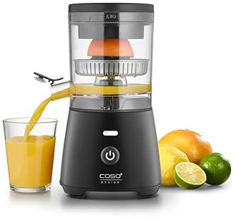 CASO CP 400 Lift - elektrische Zitruspresse, hohe Saftausbeute, BPA-Frei, Universal-Presskegel für alle Zitrusfrüchte, Zitronenpresse, Orangenpresse, Saftpresse, Juicer, spülmaschinengeeignet