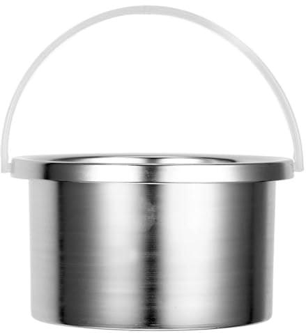Aluminium Wachstopf 500ml für Haarentfernung mit Griff | Silberner Innentopf, Hitzebeständig und Glatt, für Wachsmelts Sowie Heim und Schultraining