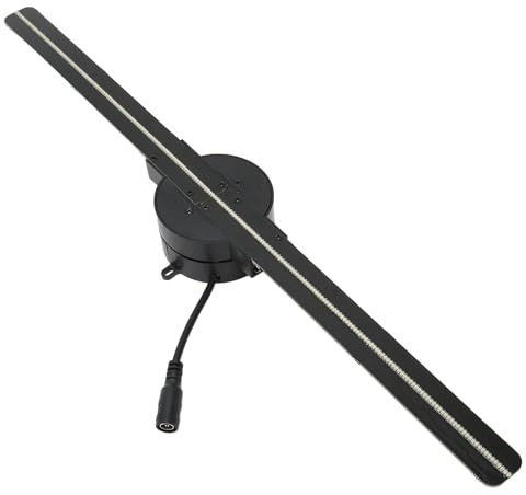 Projecteur de ventilateur holographique avec 224 perles LED - Télécommande de 41,9 cm - Angle réglable pour bar, magasin, intérieur, extérieur