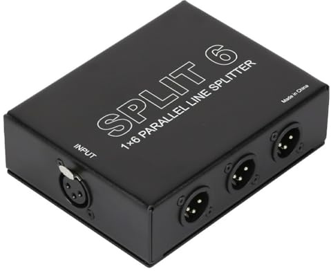Akfldms 1 in 6 Out Expander Balanced XLR Divider Socket Expander Divider