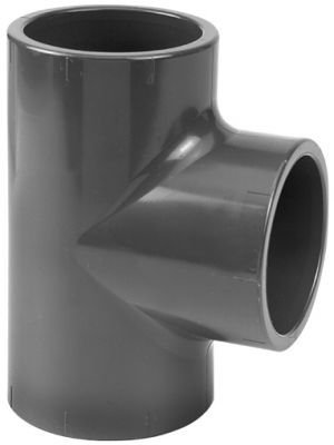 PVC Té 90 °, 3 fois Manchon adhésives, 40 mm