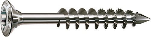 SPAX Fassadenschraube aus Edelstahl rostfrei A2, 4,5 x 50 mm, 200 Stück, T-STAR plus, Linsensenkkopf, Teilgewinde, CUT-Spitze, 25170004505021