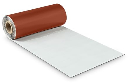 BMD Walzblei 300 mm x 5 lfm. ziegelrot (RAL 8004) Blei Color farbig selbstklebend Wandanschlussband Kaminanschlussband Aluflex Dachrolle Dachziegel
