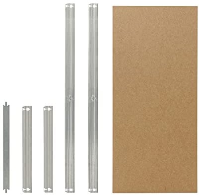 shelfplaza® HOME 60x40cm Fachboden-Set komplett für Steckregale in verzinkt/HDF-Fachboden/zusätzliche Fachböden für Schwerlastregale
