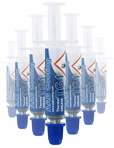 AABCOOLING 50x Thermal Grease 1 – 0,5g - 4.8W/MK Pasta Termoconductiva Adición de Plata, Pasta Térmica PC, para Cualquier Ventilador de CPU, Masa Termica, Masilla Termica