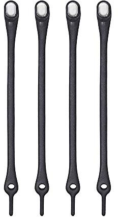 HICKIES Elastische Tie-Free Schuhbänder (2.0 Neu) - Schwarz/Silber