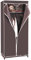 COSTWAY Kleiderschrank Stoff, Stoffschrank mit Kleiderstange & Ablage, Stoffkleiderschrank, Faltschrank, Textilkleiderschrank für Wohnzimmer, Schlafzimmer, Keller, 74 x 50 x 172 cm (Braun)