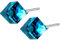 Thumby S925 Silber Ohrringe Weiblichen Süßen Quadrat Würfel Ohrringe Mode Quadrat Zucker Ohr Schmuck Weiblich, Blau