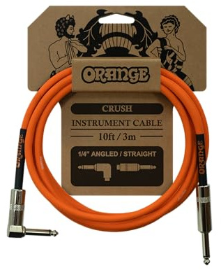 Orange Crush Guitar Cable - 3m, 1/4 Inch Straight Instrument Cable