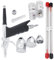 Pulverizadora de Pintura, Aerógrafo Pistola Boquilla de 0.2mm / 0.3mm / 0.5mm Kit de Compresor de Aerógrafo de Doble Acción Arte de Pintura de Pastel Artesanal Pistola Pulverizadora Herramientas para
