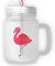 Mr. & Mrs. Panda Trinkglas Mason Jar Flamingo Classic - Geschenk, Einzigartig, glücklich, ich, Sommerparty Einrichtung, Strohhalm Glas, Satiniertes