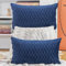Madizz 2er Set Samt Dekorativ Zierkissenbezüge Luxus Stil Kissenbezug für Sofa für Schlafzimmer Dunkelblau 30x50 cm Rechteckigig