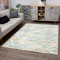 carpet city Teppich Shaggy Hochflor - Ethno-Stil 120x160 cm Blau Gelb Creme - Moderne Teppiche Wohnzimmer