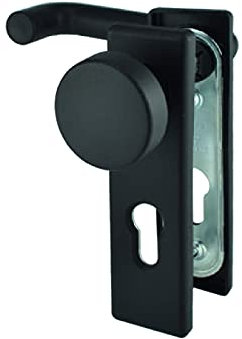 Drückergarnitur für Novoferm FS Kurzschild Knauf Kunststoff schwarz 9mm schwarz