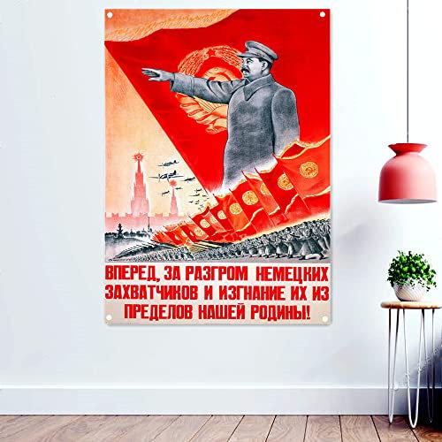 The Greatest Sowjet Propaganda Poster Banner Flaggen Sowjetunion CCCP UdSSR Präsident Stalin Tapete, Wandbild, Heimdekoration, 96 x 144 cm