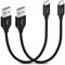 etguuds Short USB C Cable 30CM, 2Pack 0.3M USB A to USB C Cable Fast Charging USBC Charger Cable for Samsung Galaxy S23 S22 S20 S10 S9 S8 Plus S10E, A20E A15 A50 A40 (Black)