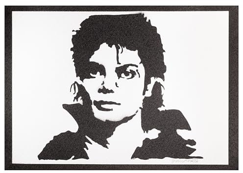 moreno-mata Autentici Graffiti Fatti a Mano Michael Jack... Handmade Poster Musica Quadro Moderno Soggiorno Decorazione Parete Regalo Uomo e Donna