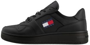 Tommy Jeans Hombre Sneaker con suela cupsole Zapatillas, Negro (Black), 42