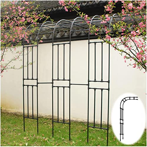 Rosenbogen halbrund Torbogen Rankhilfe Gartenbogen Halbbogen für Kletterrosen Wandmontage Rosenhilfe aus Metall (Größe : 60x240cm)