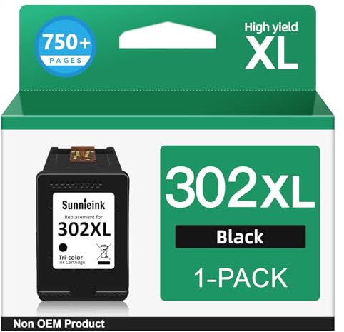 302XL Druckerpatronen Schwarz - 750+ Seiten, Kompatibel für HP 302 XL Original, für HP Envy 4525 4520 4522 4523 OfficeJet 3830 3831 3833 5230 DeskJet 3630 3636 3638