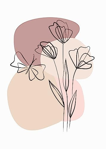 Rahmendesign24 Poster LineArt No. 45 40x50 Kunstdruck Druck auf Posterpapier, seidenmatt, 200g/m²