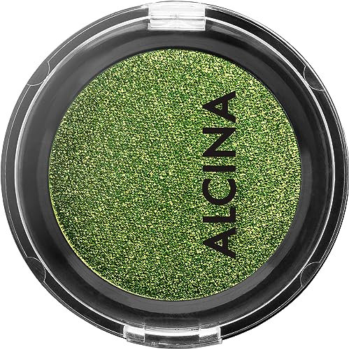 ALCINA Eyeshadow Cosmic green - vielfältig einsetzbar - schimmernde, metallische Pigmente retuschieren optisch Augenfältchen - intensive Farbabgabe - grüner Lidschatten