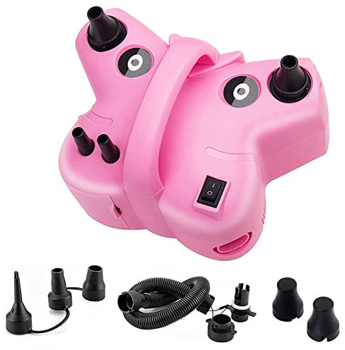 Nestling Bombas de Globo anidadas, Bombas de Globo eléctricas con 5 boquillas, Bombas de Aire móviles de 600W para inflar o desinflar colchón de Aire/Piscina/Piscina