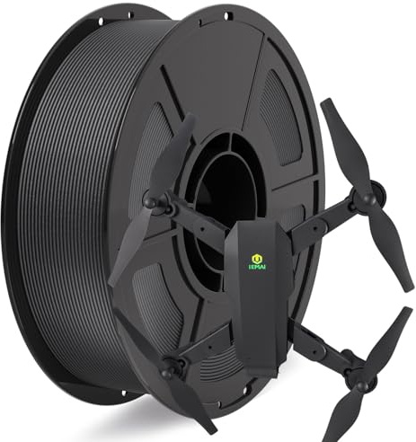 IEMAI Karbonfaser-Polycarbonat-Filament, 1,75 mm, PC-CF, 1 kg (1000 g) Spule, Schwarz