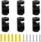 INCREWAY Black Swag Hook for Chandelier Ceiling Lights Cable,Plastic Chandelier Hooks with Screws for Fabric Electrical Cord Cable Hanging (Pack of 6)