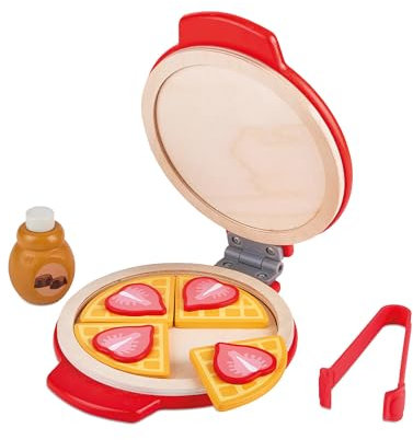 JOCCA - Gofrera de Juguete de Madera con Accesorios para Niños Niñas| Montessori Plancha Gofres Infantil| Más de 2 Años| Juguete| Regalo Niño Niña| Electrodoméstico de Juguete