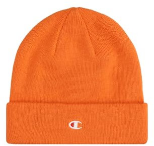 Champion Unisex Lifestyle Caps (806065) -Recycled Acrylic Knitted Yarn Embroiedered C-Logo Beanie-Mütze, Orange (OS025), One Size
