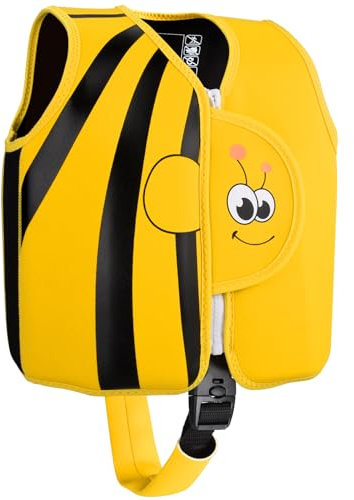 Yabtf Schwimmweste Kinder, Schwimmhilfe aus Neopren & EPE - mit Verstellbarem Schrittgurt für Mädchen/Jungen Wassersport