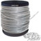2mm 304 Wire Rope Stainless Steel Wire Cable 30m Length 7x7 Cross Section 275kg Breaking Load stainless steel cable with 30 Pcs Aluminum Crimping Clamps Loop Sleeve