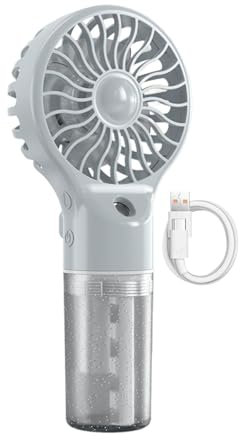 Samuliy Portable Fan Mister - Handheld Fan | Portable Handheld Misting Fan, Rechargeable Personal Mister Fan with 4 Speed for Travel Outdoors