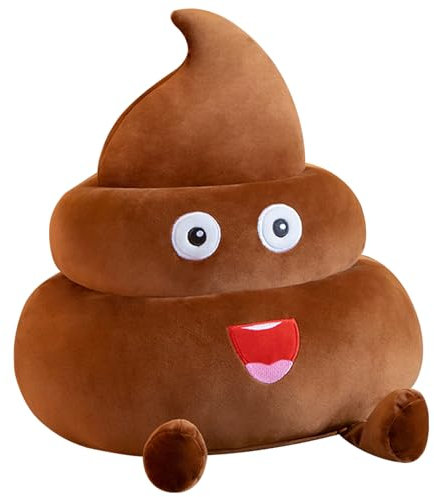 Poop-Kissen 13,8 Zoll niedliche Kitzel Plüsch Kissen weiche und hautfreundliche Poop-Puop-Form Funny Kissen Poo Geschenke Kackkissen für Freunde Home Office Kaffee Kaffee Dekor Lächeln