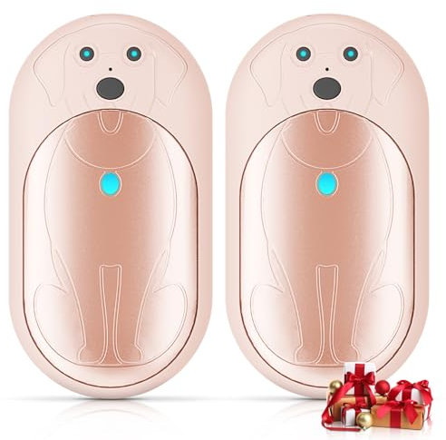 Lepwings Rechargeable Hand Warmers 2 Pack, 6000mAh Battery Long Lasting, 3 Levels Heating Electric Pocket Handwarmer, Winter Gift for Me, Women, Hand Heater for Golf Hunting Hiking Outdoor Indoor