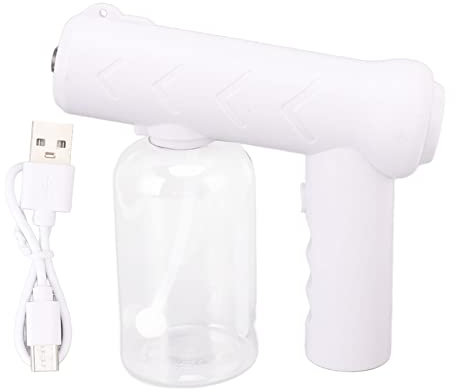 Tnfeeon Nano Blue Light Atomizer Spary Gun, Nano Spray Gun Atomizer Sprayer Bottle Gun Handheld Cordless Fogger Machine After Shave Barber Steam Spray Gun for Home Car 380ml