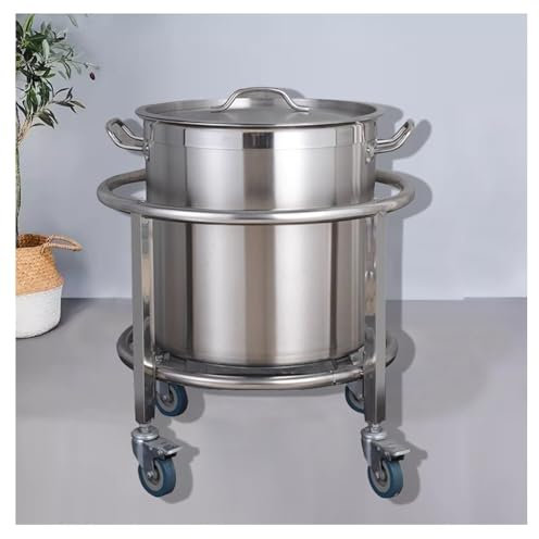 Robuster Suppentopfständer aus Edelstahl, für Kantine, Restaurant, Garten, Küche, mobiler Induktionsherd, Suppentopfständer (B 72 x 35 cm)