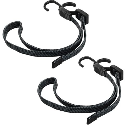 Lot de 2 Sangles de Tension en Caoutchouc, Réglables Tendeurs Elastique avec Crochets, Elastique Robustes de 100 cm, pour Vélo, Camping, Moto, Voiture