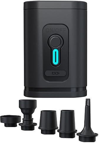 Elektrische Luftpumpe, Tragbare Mini-USB-Inflator-Deflator-Pumpe für Haushalt, Schlauchboote, Matratze, Schwimmringe mit Extrem Leisem Design, Einfache Bewegung, Lithium-Batterie