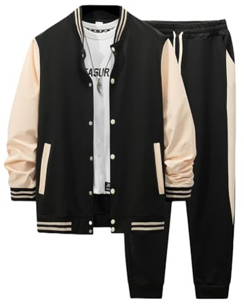DONYKARRY Jogginganzug Herren Set Trainingsanzug Sportanzug Langarm Freizeitanzug Männer Tracksuit für Fußball Gym Fitness Sporthose