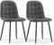 CLIPOP Samt Esszimmerstühle, Küchenstühle Polsterstuhl Wohnzimmerstuhl, Sitzfläche mit Rückenlehne und Metallbeine (Samt Grau, 2er Set)